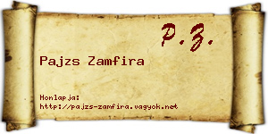 Pajzs Zamfira névjegykártya